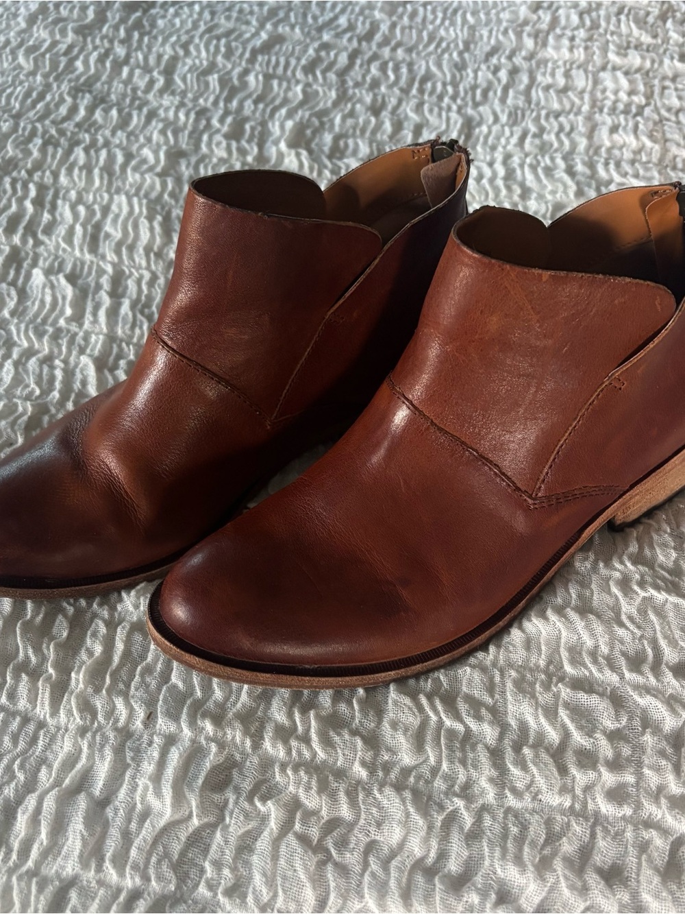 Kork-Ease Women's Brown Leather Ankle Boots size 8
